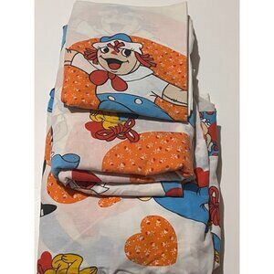 Raggedy Ann & Andy Twin Sheet set 3 pieces 1980 by Wamsutta-Rare pattern
